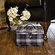 Mono Tartan Medium Sewing Basket