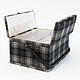 Mono Tartan Twin Lidded Sewing Basket